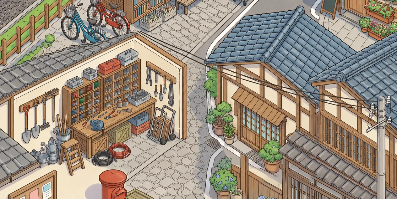 五金电器店（原创插画）